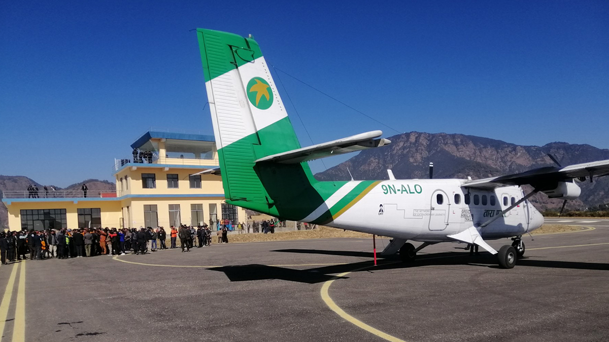 रेसुङ्गा विमानस्थलमा परीक्षण उडान सम्पन्न 